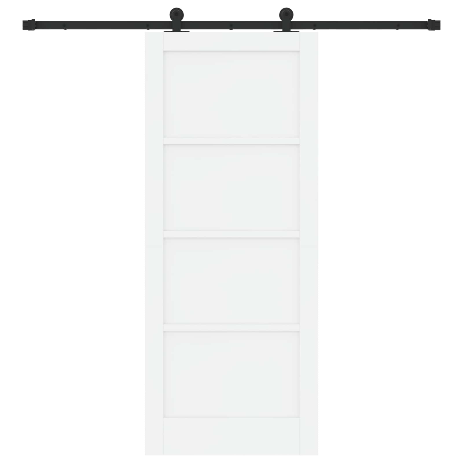 Porta scorrevole Bianco e Nero 83 x 202 cm | homemem39