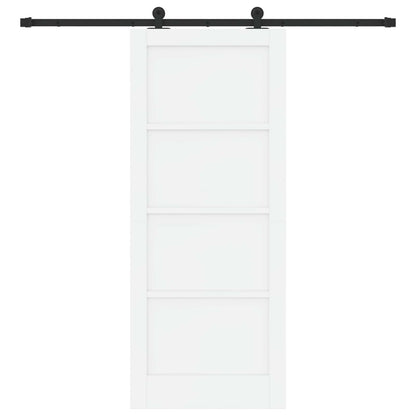 Porta scorrevole Bianco e Nero 83 x 202 cm | homemem39