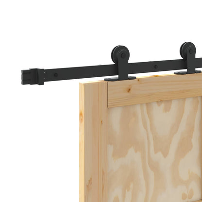 Porta scorrevole Naturale e Nero 83 x 232 cm | homemem39