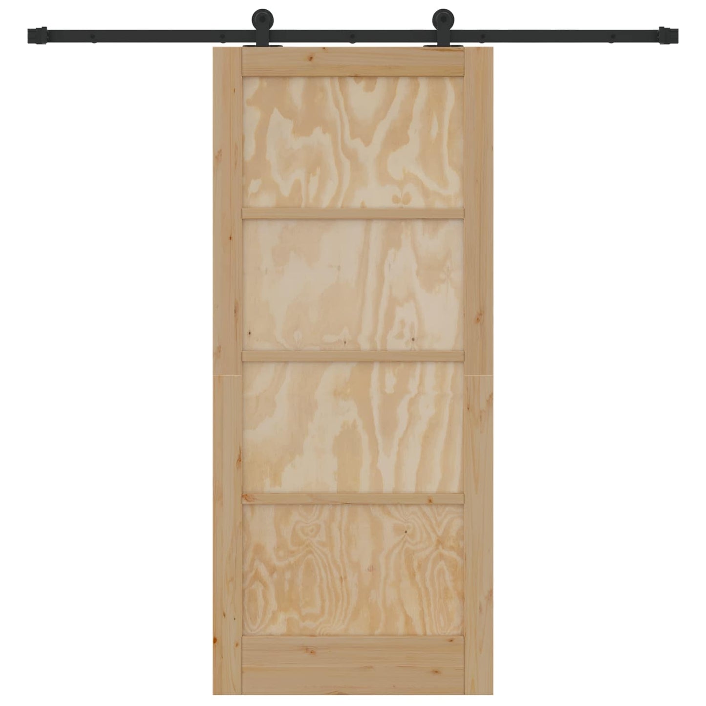 Porta scorrevole Naturale e Nero 86 x 198,5 cm | homemem39