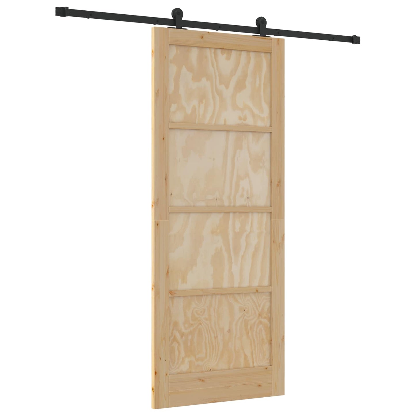Porta scorrevole Naturale e Nero 86 x 211 cm | homemem39