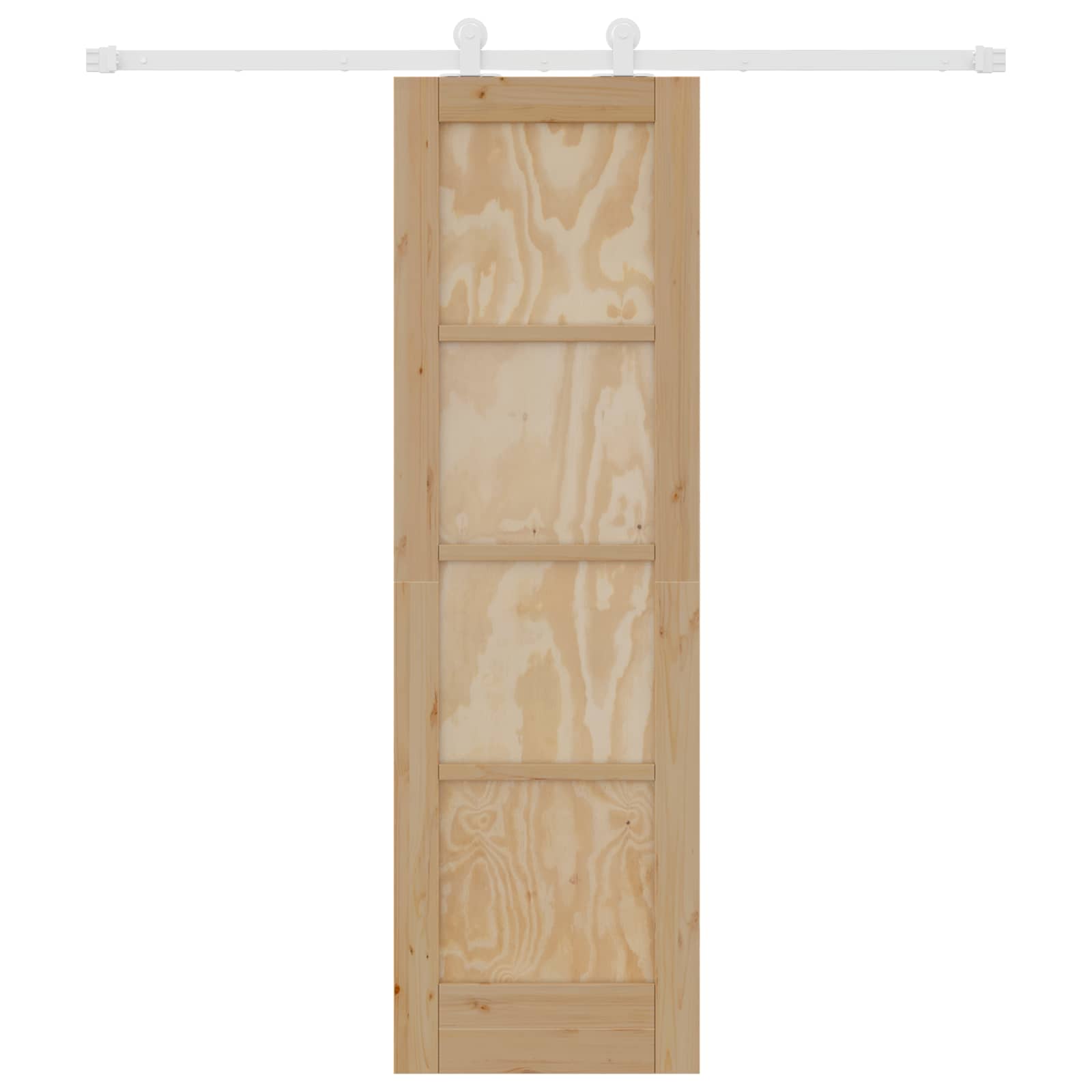 Porta scorrevole Naturale e Bianco 61 x 198,5 cm | homemem39
