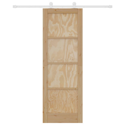 Porta scorrevole Naturale e Bianco 73,5 x 211 cm | homemem39