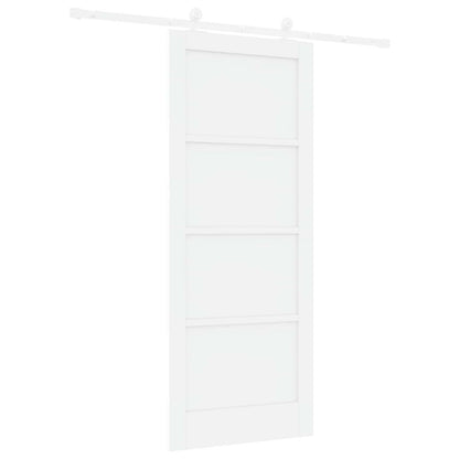 Porta scorrevole Bianco 83 x 202 cm Legno Massello di Pino | homemem39