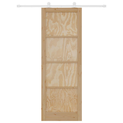Porta scorrevole Naturale e Bianco 83 x 232 cm | homemem39