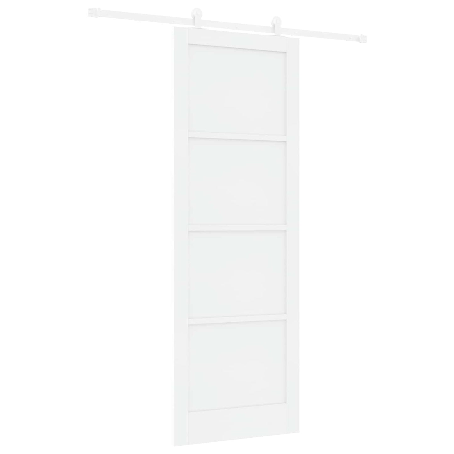 Porta scorrevole Bianco 83 x 232 cm Legno Massello di Pino | homemem39