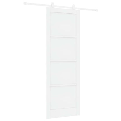 Porta scorrevole Bianco 83 x 232 cm Legno Massello di Pino | homemem39