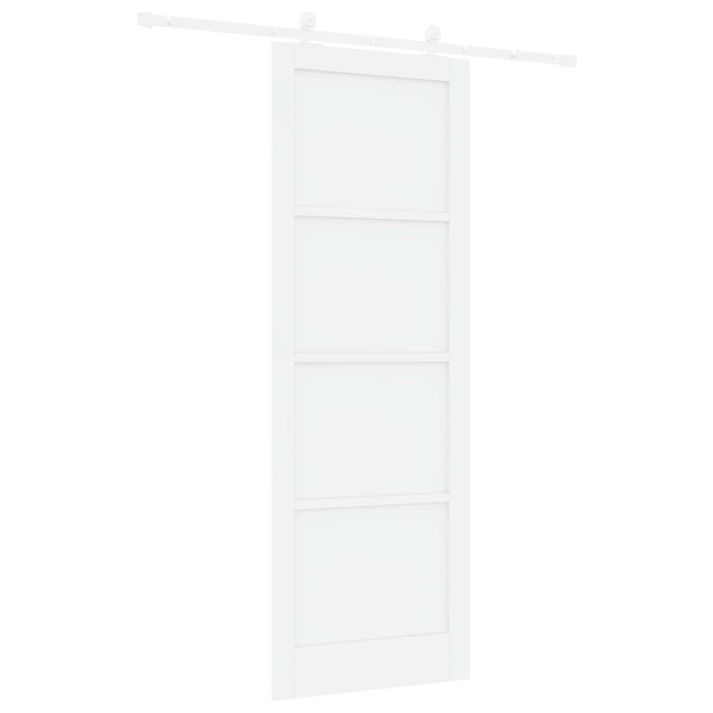 Porta scorrevole Bianco 83 x 232 cm Legno Massello di Pino | homemem39