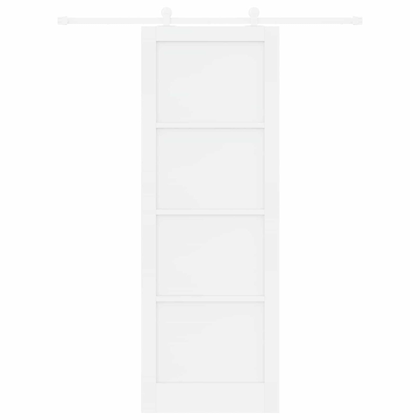 Porta scorrevole Bianco 83 x 232 cm Legno Massello di Pino | homemem39