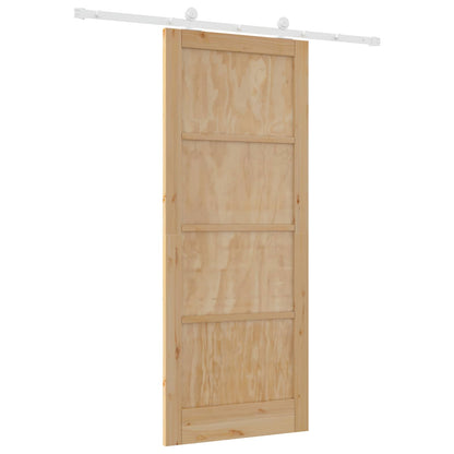 Porta scorrevole Naturale e Bianco 86 x 211 cm | homemem39