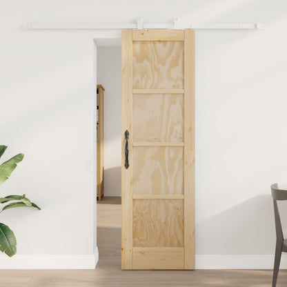 Porta scorrevole Naturale e Bianco 61 x 198,5 cm | homemem39