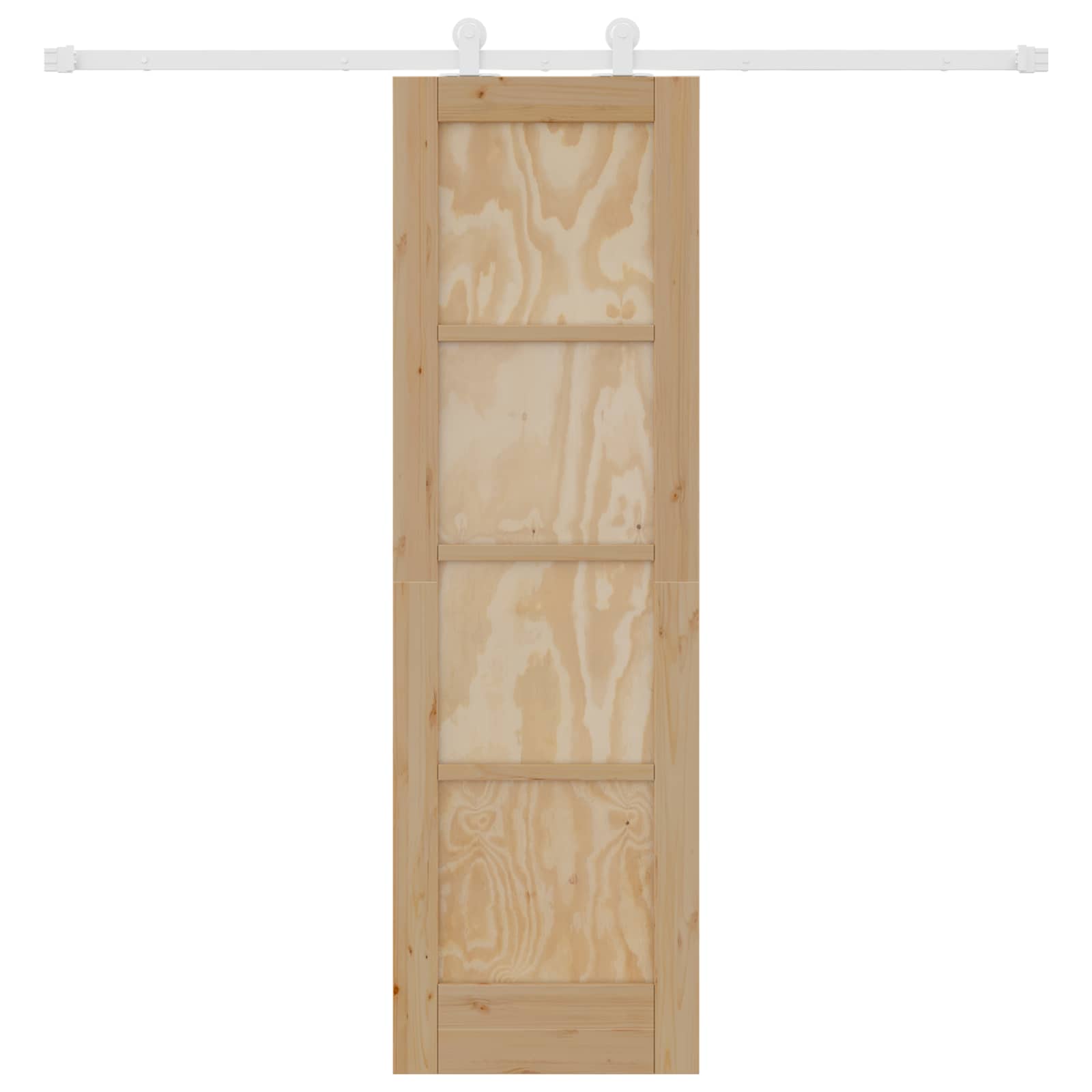 Porta scorrevole Naturale e Bianco 61 x 198,5 cm | homemem39