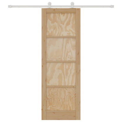 Porta scorrevole Naturale e Bianco 73,5 x 211 cm | homemem39