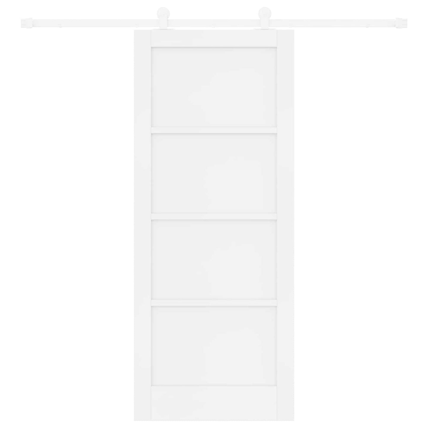 Porta scorrevole Bianco 83 x 202 cm Legno Massello di Pino | homemem39