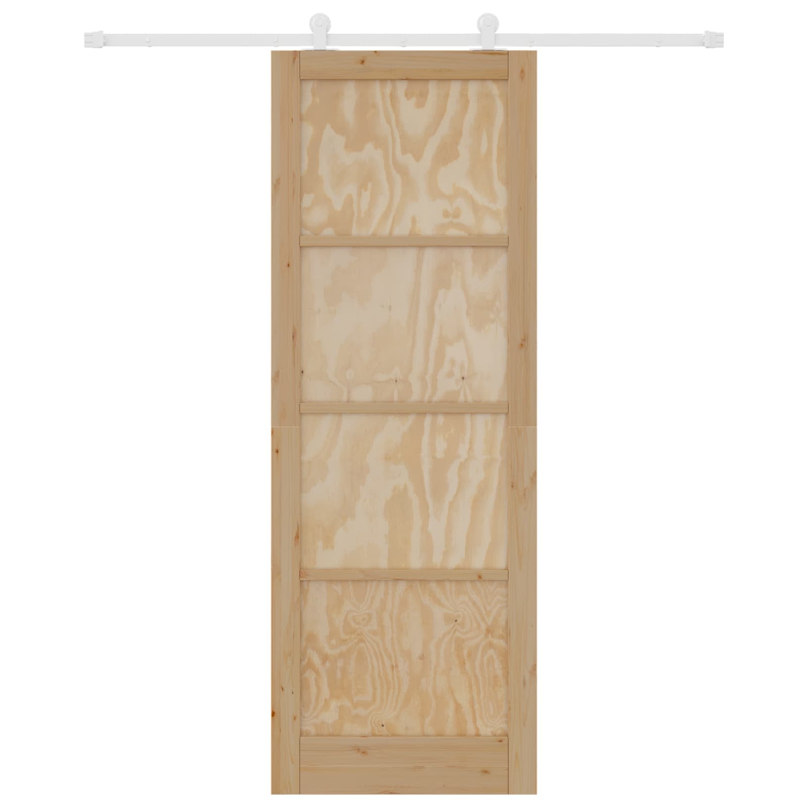 Porta scorrevole Naturale e Bianco 83 x 232 cm | homemem39