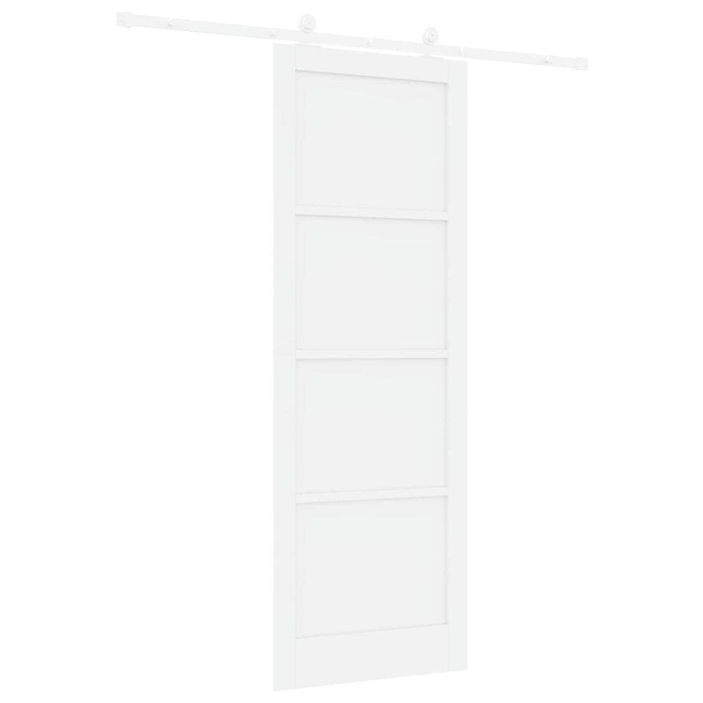 Porta scorrevole Bianco 83 x 232 cm Legno Massello di Pino | homemem39
