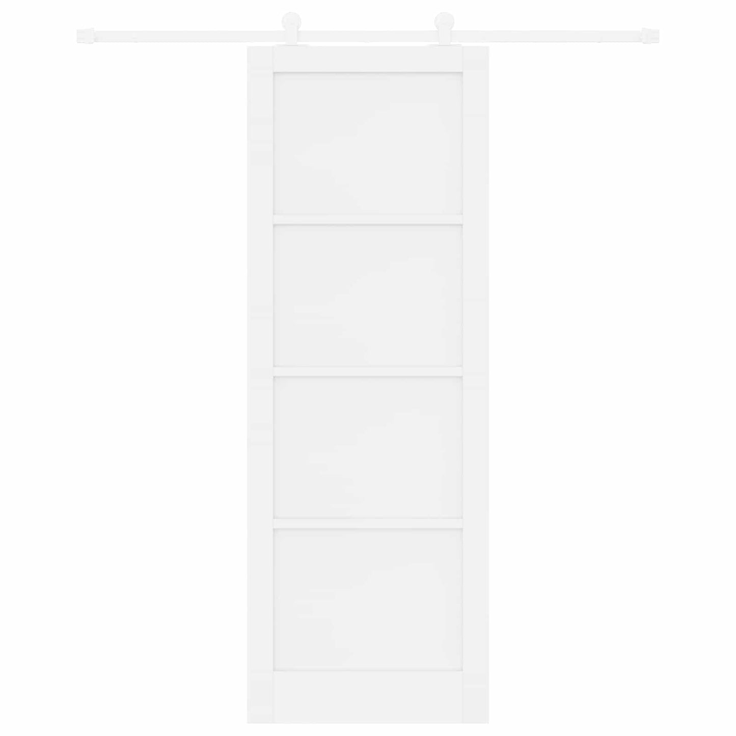 Porta scorrevole Bianco 83 x 232 cm Legno Massello di Pino | homemem39