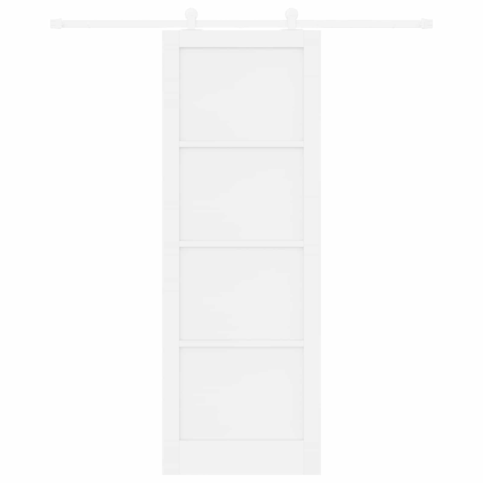 Porta scorrevole Bianco 83 x 232 cm Legno Massello di Pino | homemem39