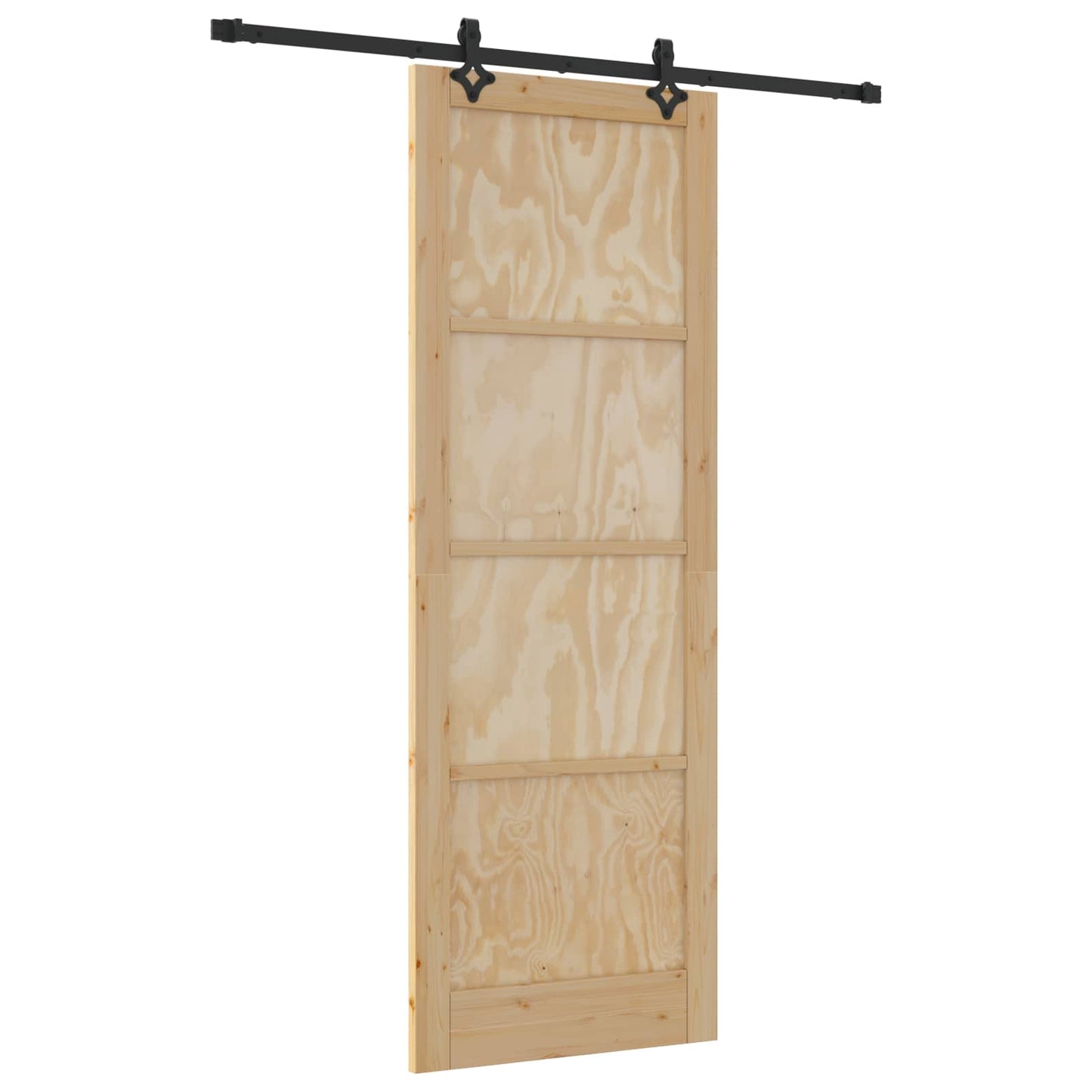 Porta scorrevole Naturale e Nero 83 x 232 cm | homemem39