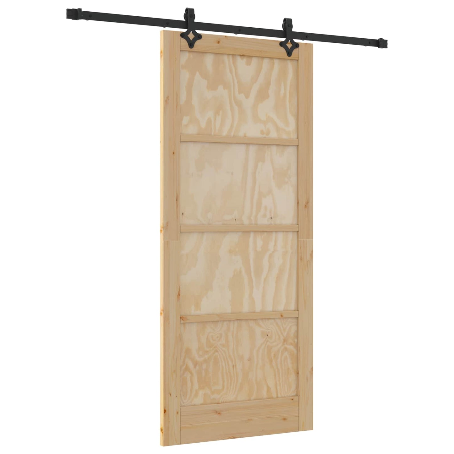 Porta scorrevole Naturale e Nero 86 x 198,5 cm | homemem39
