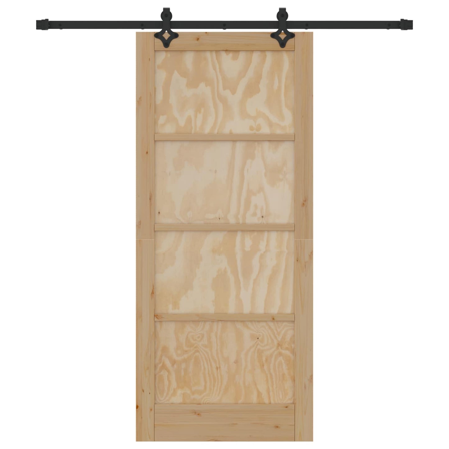 Porta scorrevole Naturale e Nero 86 x 198,5 cm | homemem39
