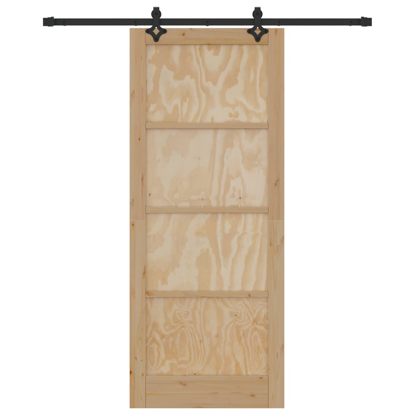 Porta scorrevole Naturale e Nero 86 x 211 cm | homemem39