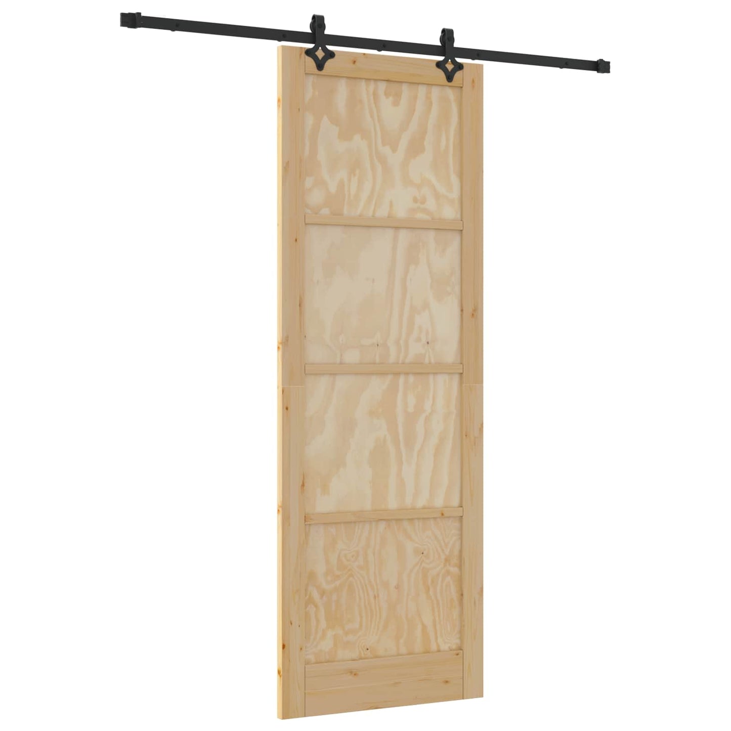 Porta scorrevole Naturale e Nero 83 x 232 cm | homemem39
