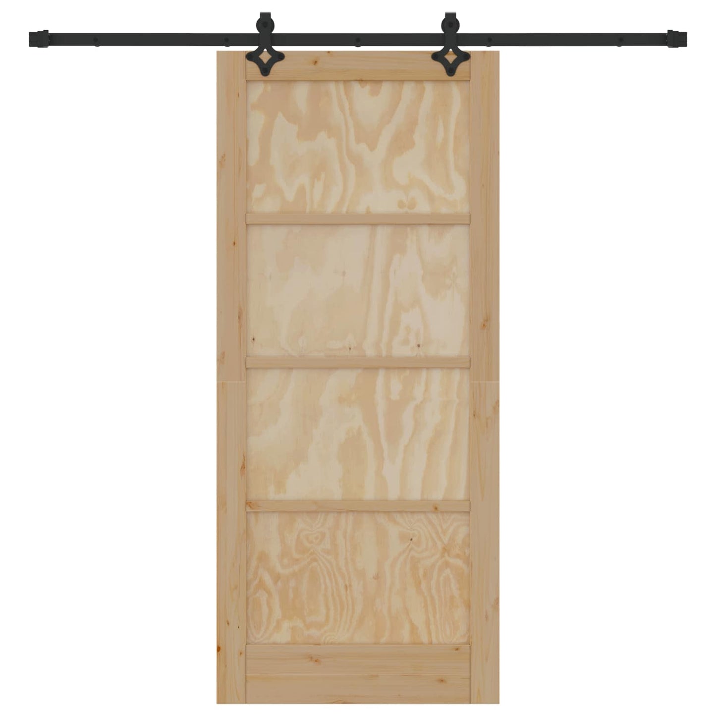 Porta scorrevole Naturale e Nero 86 x 198,5 cm | homemem39