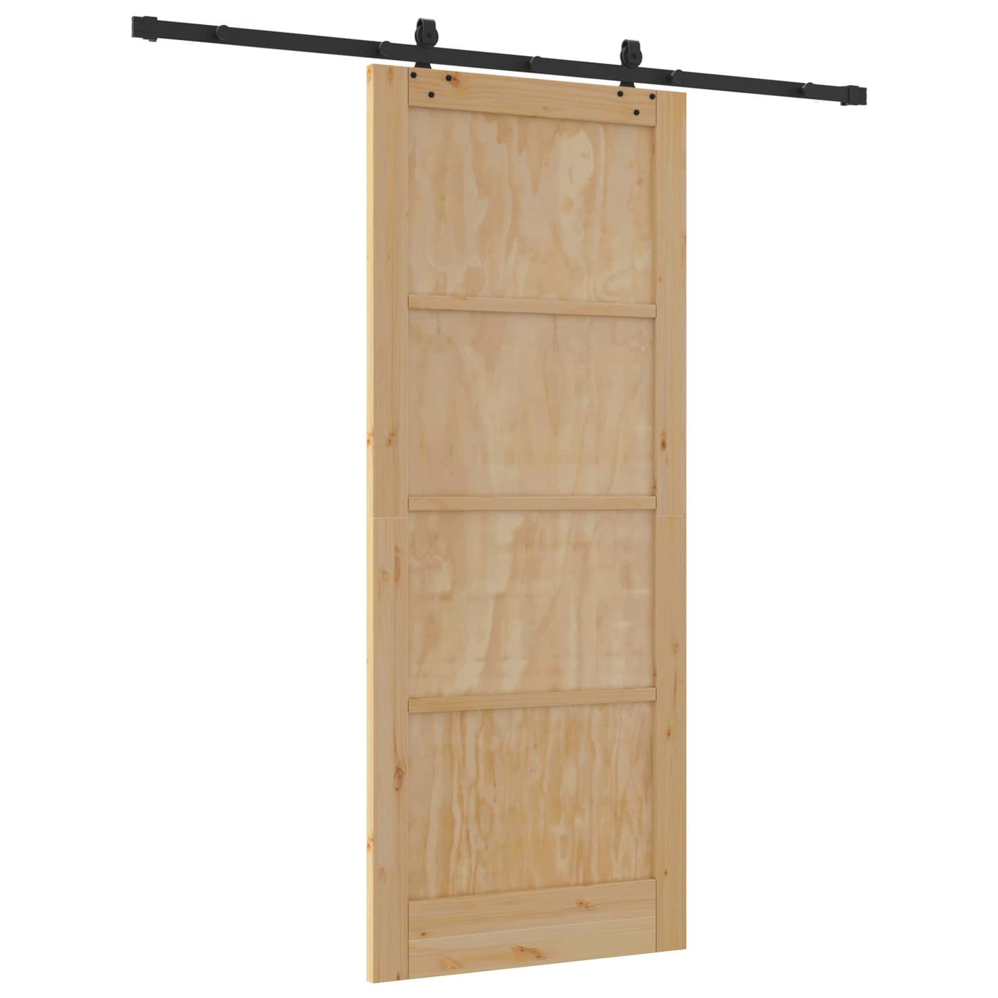 Porta scorrevole Naturale e Nero 86 x 211 cm | homemem39