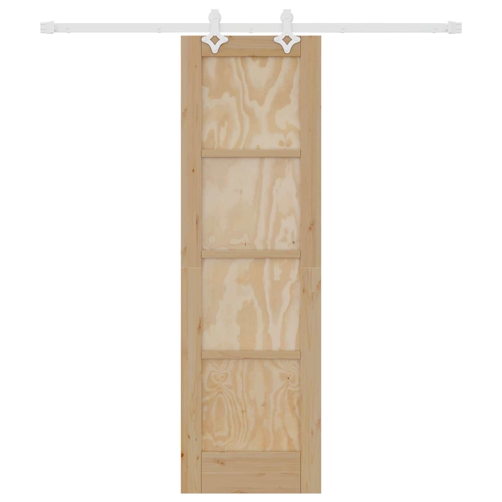 Porta scorrevole Naturale e Bianco 61 x 198,5 cm | homemem39