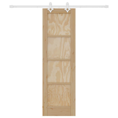 Porta scorrevole Naturale e Bianco 61 x 198,5 cm | homemem39
