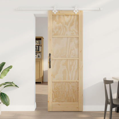 Porta scorrevole Naturale e Bianco 73,5 x 211 cm | homemem39