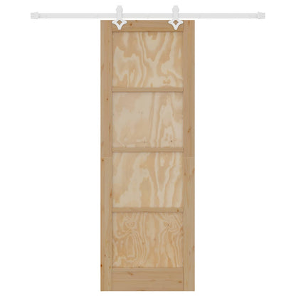 Porta scorrevole Naturale e Bianco 73,5 x 211 cm | homemem39