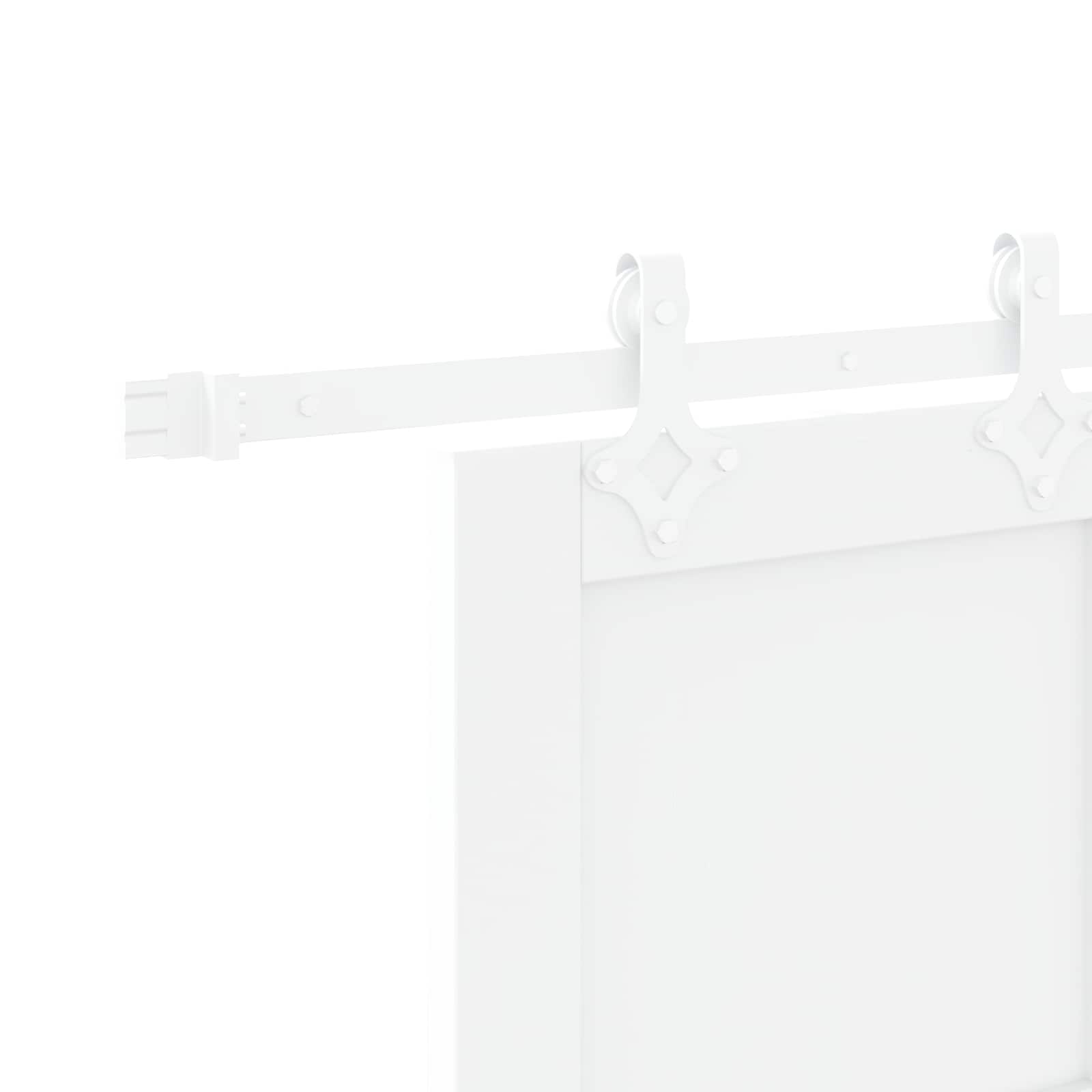 Porta scorrevole Bianco 83 x 202 cm Legno Massello di Pino | homemem39