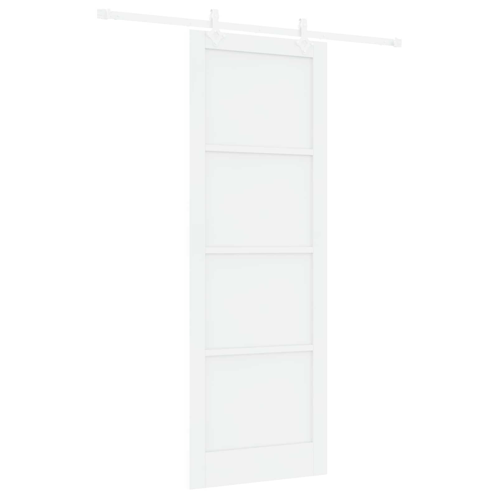 Porta scorrevole Bianco 83 x 232 cm Legno Massello di Pino | homemem39