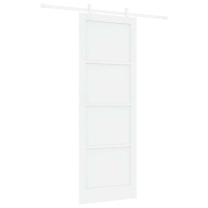 Porta scorrevole Bianco 83 x 232 cm Legno Massello di Pino | homemem39