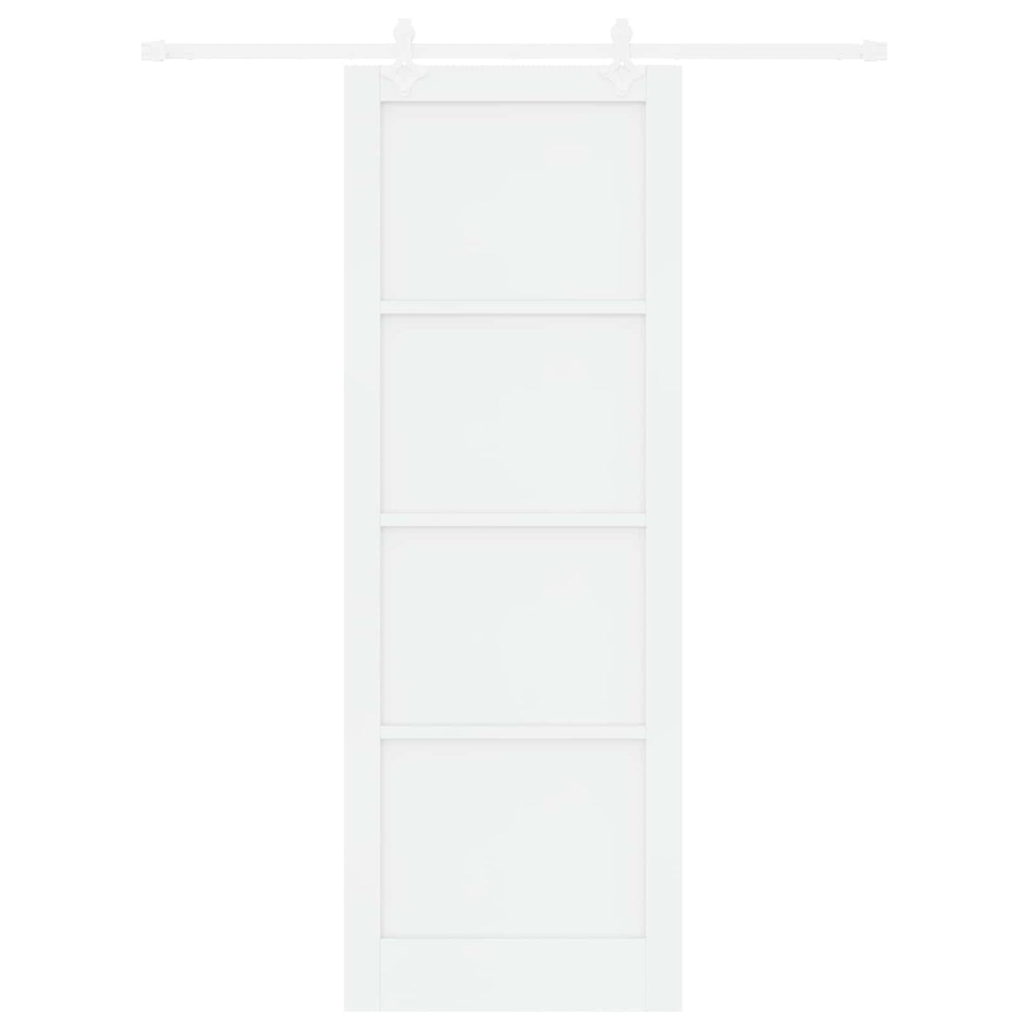 Porta scorrevole Bianco 83 x 232 cm Legno Massello di Pino | homemem39