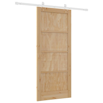 Porta scorrevole Naturale e Bianco 86 x 198,5 cm | homemem39