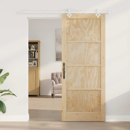 Porta scorrevole Naturale e Bianco 86 x 211 cm | homemem39