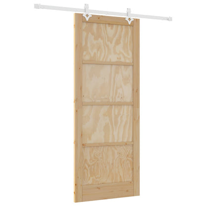Porta scorrevole Naturale e Bianco 86 x 211 cm | homemem39