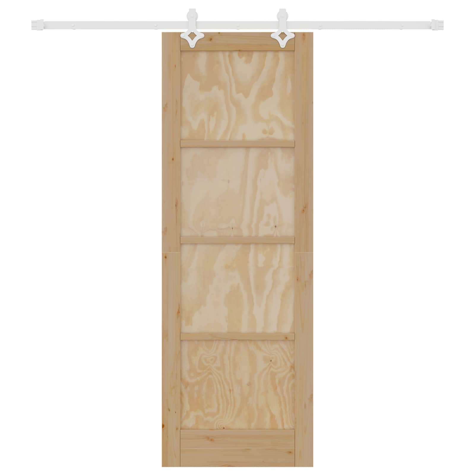 Porta scorrevole Naturale e Bianco 73,5 x 211 cm | homemem39