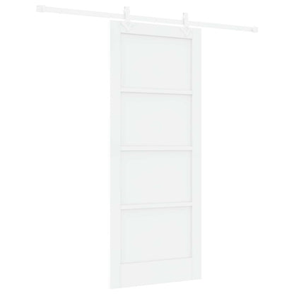 Porta scorrevole Bianco 83 x 202 cm Legno Massello di Pino | homemem39