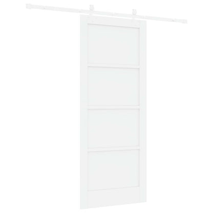 Porta scorrevole Bianco 83 x 202 cm Legno Massello di Pino | homemem39