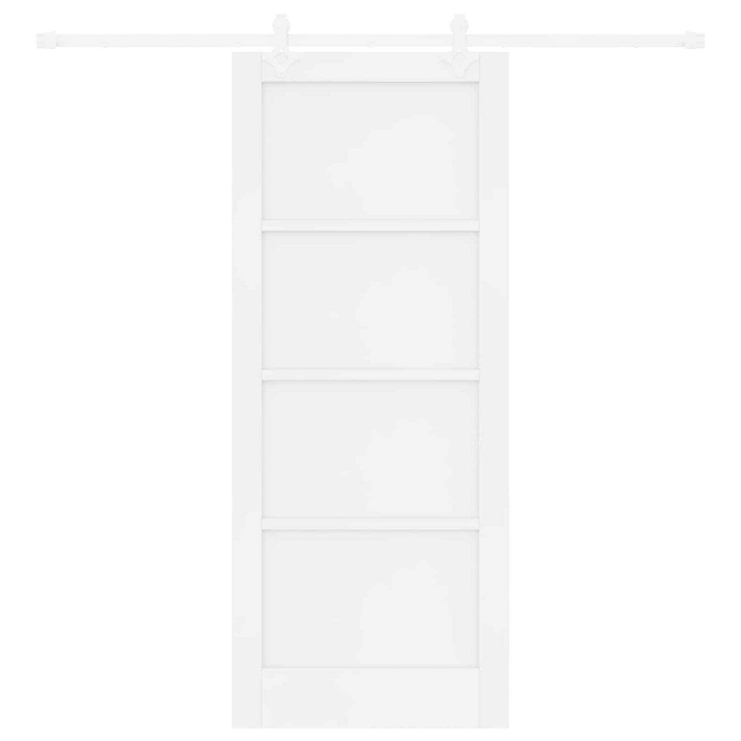 Porta scorrevole Bianco 83 x 202 cm Legno Massello di Pino | homemem39