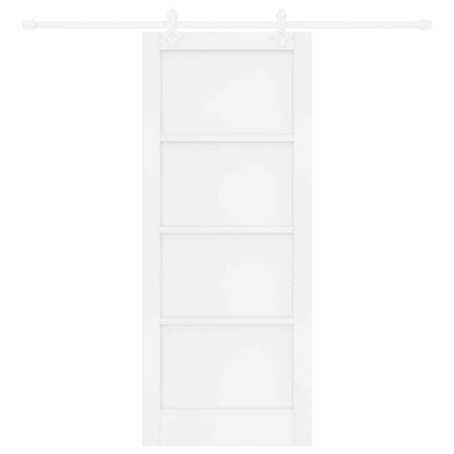 Porta scorrevole Bianco 83 x 202 cm Legno Massello di Pino | homemem39