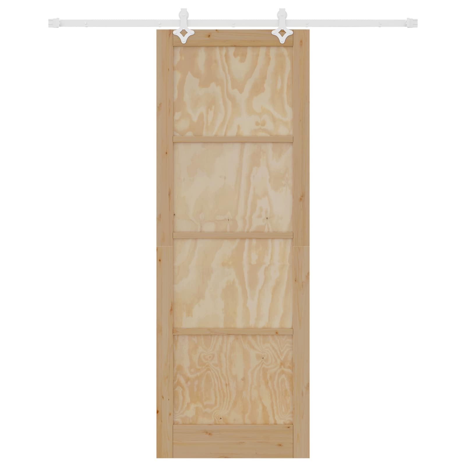 Porta scorrevole Naturale e Bianco 83 x 232 cm | homemem39
