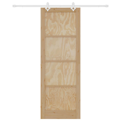 Porta scorrevole Naturale e Bianco 83 x 232 cm | homemem39