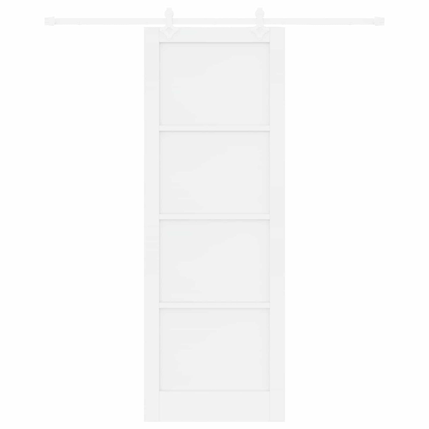 Porta scorrevole Bianco 83 x 232 cm Legno Massello di Pino | homemem39