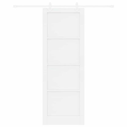 Porta scorrevole Bianco 83 x 232 cm Legno Massello di Pino | homemem39