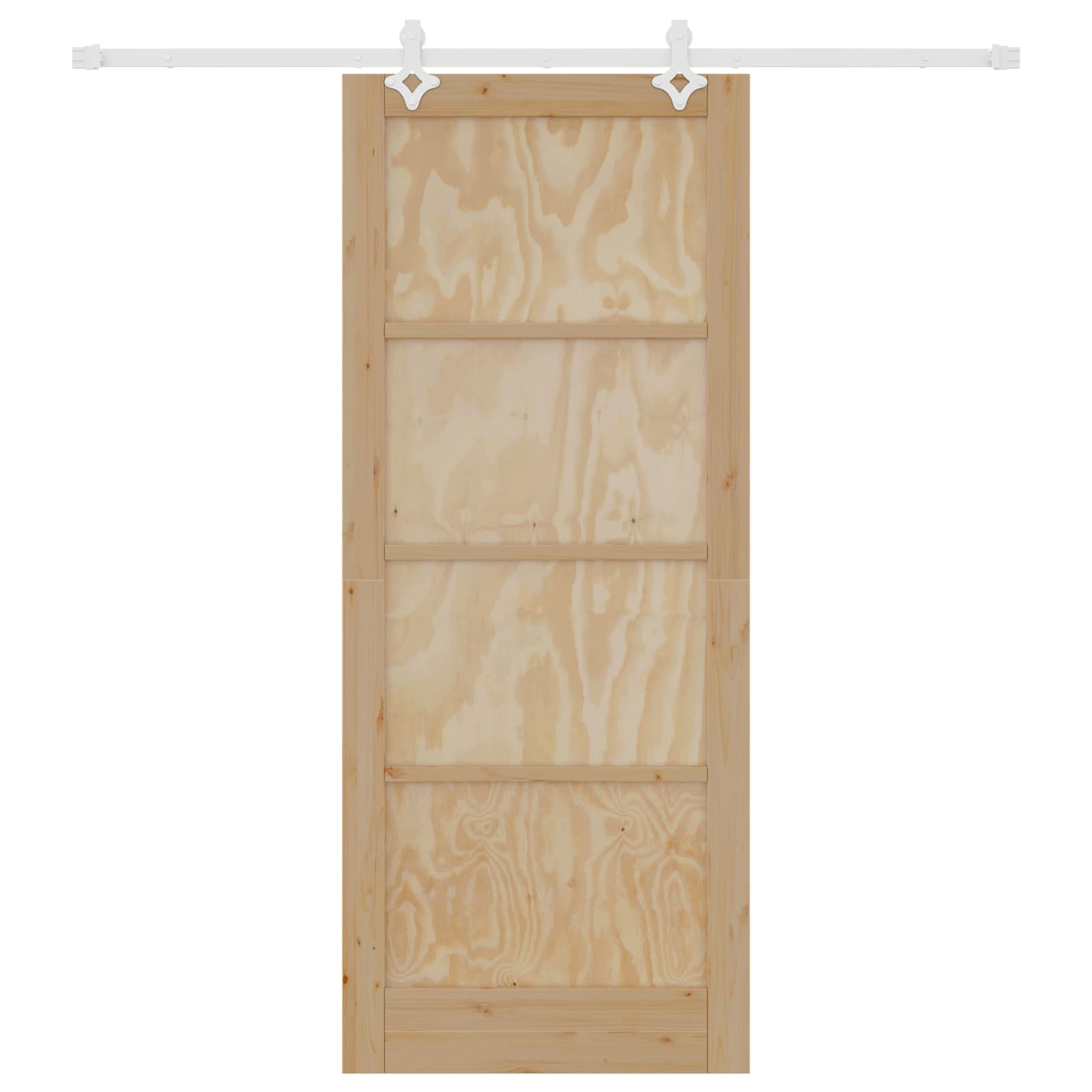 Porta scorrevole Naturale e Bianco 86 x 211 cm | homemem39